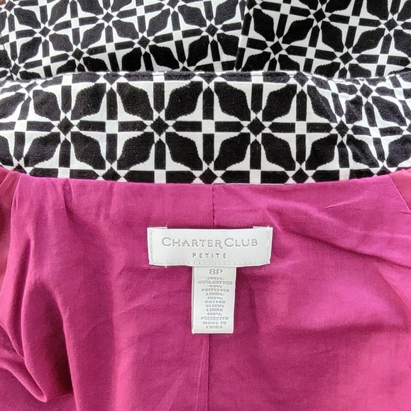 Charter Club High-Collar Cropped Jacket Blazer. - Picture 6 of 12